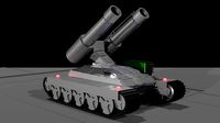 Low poly Sci-fi tank