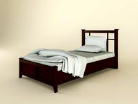 Brown Single Bed