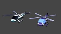 Lowpoly commercial helicopter for game