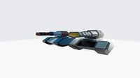 Free low poly sci-fi tank