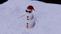 Snowman with sunglasses