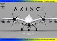 Bayraktar Akinci 3D print model
