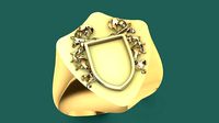 heraldry signet ring stl verified | 3D