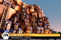 Fantasy City & Castle (Low Poly)