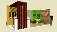 6x3m booth exhibition in low poly
