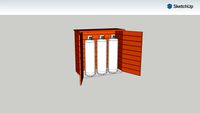 MBI Plaza Firepit Propane Storage Locker
