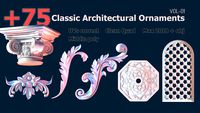 +75 Classic Architectural Ornaments 3d model object kitbash - (VOL-01)