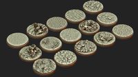 PACK 4 - 15 MINIATURE BASES 50mm 3D Print Ready - .OBJ, .STL files