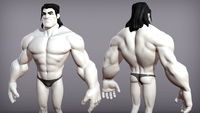 Cartoon male character Sam base mesh