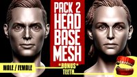 Basemesh Head Pack of 2
