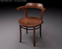 Old wooden chair 3D Model