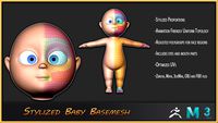 Stylized Baby Basemesh for Production