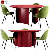 IOLA Chair Metal Base & Barry Table