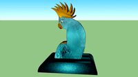GLASS COCKATOO SCULPTURE