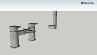 zena bath shower mixer with handset and wall bracket 69909