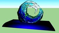 GLASS OCEAN WAVE SCULPTURE