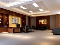 Office Scene Photorealistic 06 3D Model