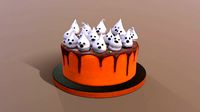 Spooky Ghosts Halloween Cake