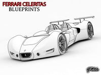 Ferrari Celeritas blueprints 3D Model