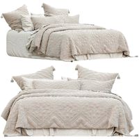 Adairs Oslo Tufted Natural Quilted Quilt Cover Bed (336640)