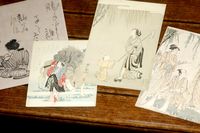 Collection of six woodprints