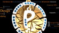 Jewelry. Pendant With Letter P - 3D CAD