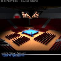 Boxing arena c4d 3D Model
