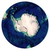 Antarctica 3D map with ice C4D STL