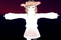 Cute Anime Girl Game Ready Low poly 3D model - Sora