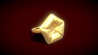 Pentagonal Flower Ring Gold