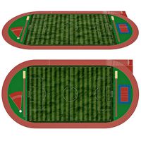 Football field with players