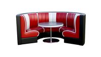Retro Diner Circular Booth Set