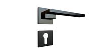Modern door handle with PZ square rose