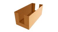 Short shelf tray cardboard box