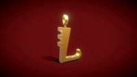 L Letter Pendant Gold