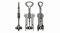 Metal wine bottle opener
