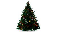 Artificial fir tree decorated 01