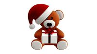 Toy bear with gift
