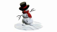 Snowman dancing