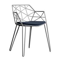 MITJORN Stackable steel garden chair with armrests (338190)
