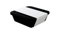 Plastic food container box tray with label mockup 02