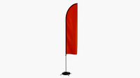 Feather type flag with weight