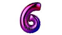 Foil balloon number 6 six