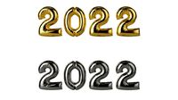 Foil balloon numbers 2022 year
