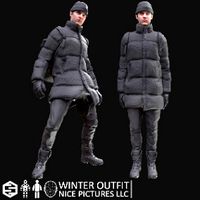 Man in Winter Outfit 4 - Modular - Rigged