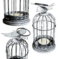 Metal Candlestick with Sparrow (339146)