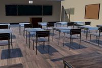 Japanese Classroom 1K &amp; 2K Texture