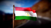 Flag of Tajikistan - Wind Animated Loop
