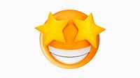 Emoji 079 Laughing With Star Shaped Eyes