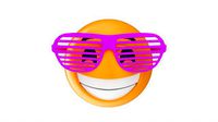 Emoji 086 Laughing With Party Glasses